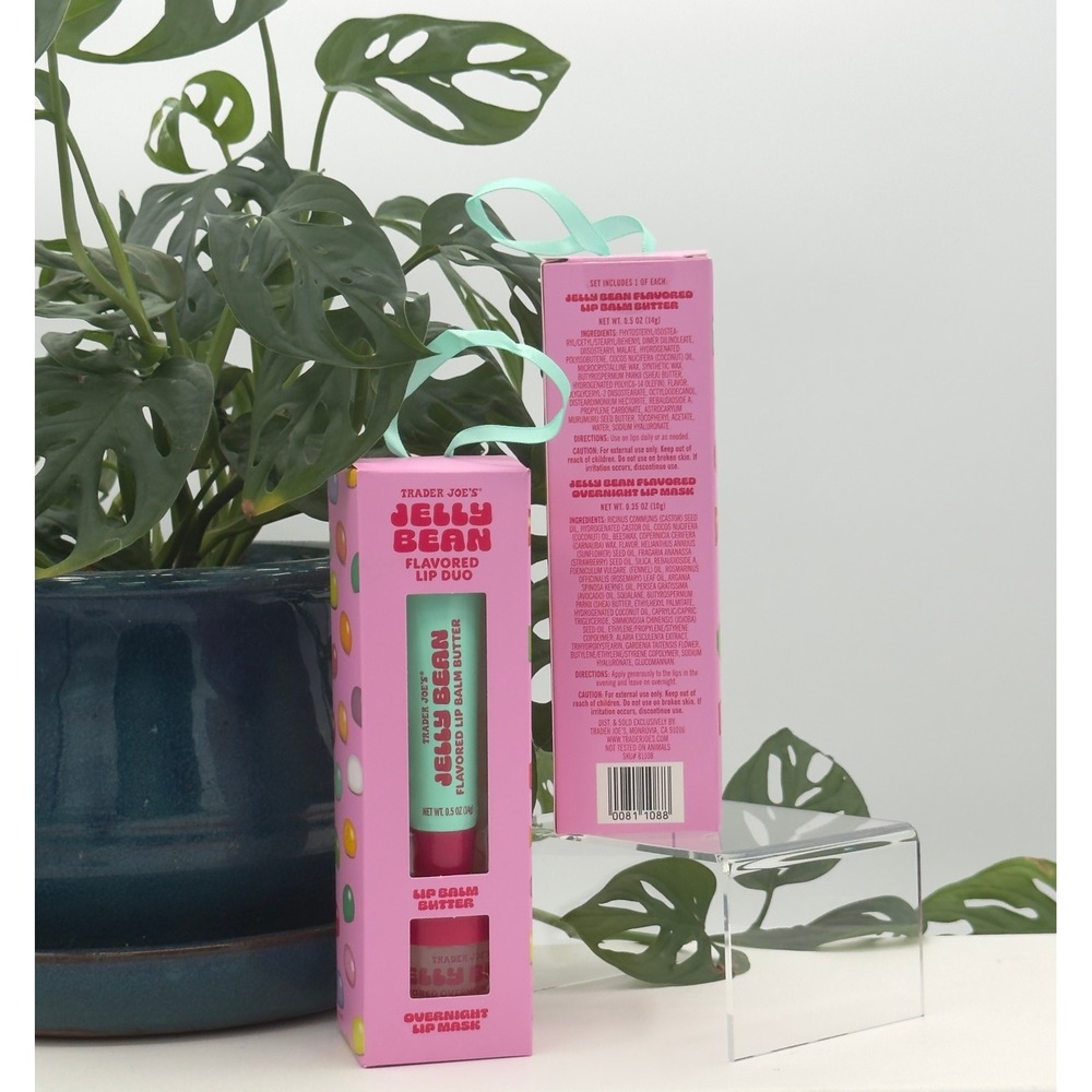Trader Joe's Jelly Bean Flavored Lip Duo Lip Balm Butter & Lip Mask NIB